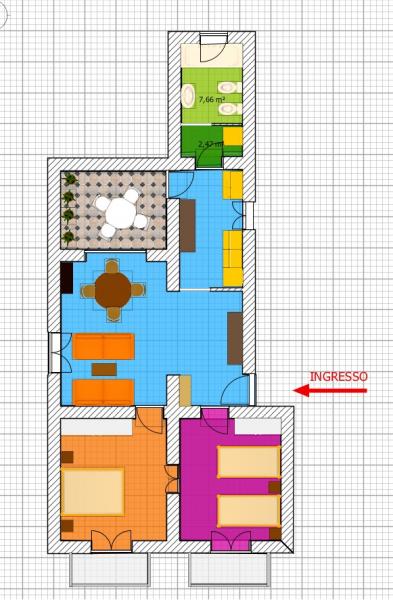 COD.0000001295 - Dante / Narbone 3 ampi vani con terrazzo